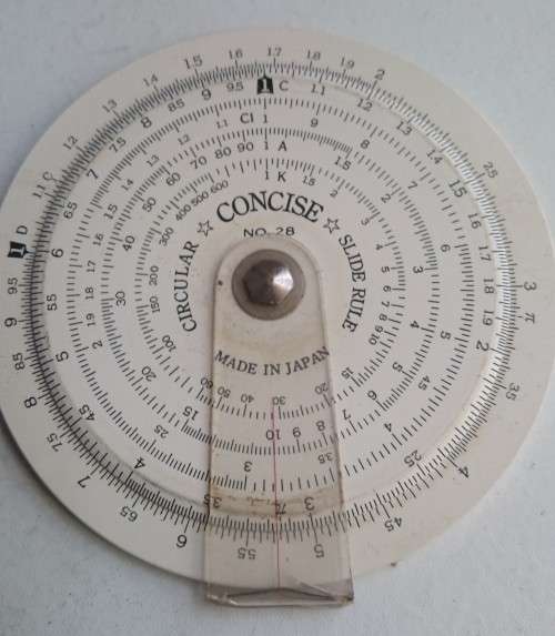 Slide rule - round