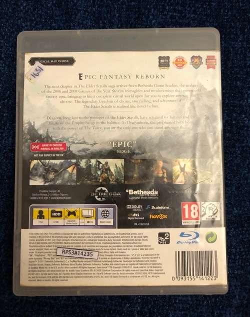 Skyrim PS3 game