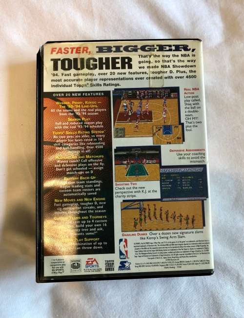 Sega Mega Drive game - NBA Showdown `94 16bit cartridge