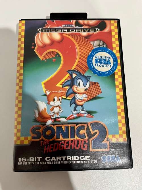 Sega Mega Drive game - Sonic the Hedgehog 2 16bit cartridge