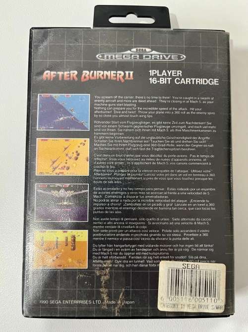 Sega Mega Drive game - Afterburner II 16bit cartridge CIB