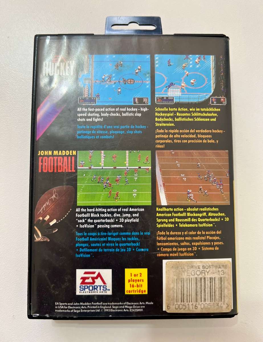 EA Sports Double Header - EA Hockey and John Madden Football for Sega Mega Drive 16-bit cartridge