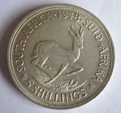 South Africa King George coin ( 5 Shilling) 1948