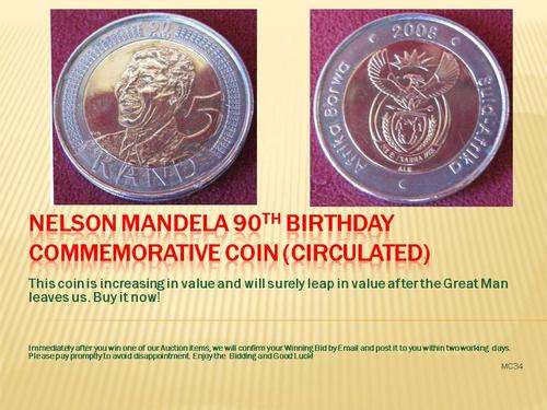 Nelson Mandela 90th Birthday Commemorative R5 Coin