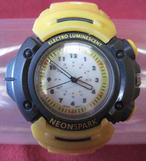 Incredible Neonspark Electro Luminnescent Gyrating Sports Watch