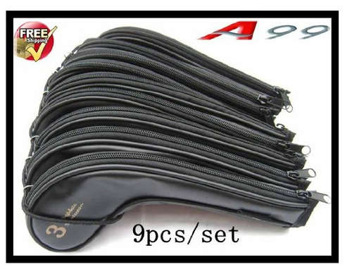 H06 A99 Golf Long Neck Iron Head Cover Synthetic Leather Zipper