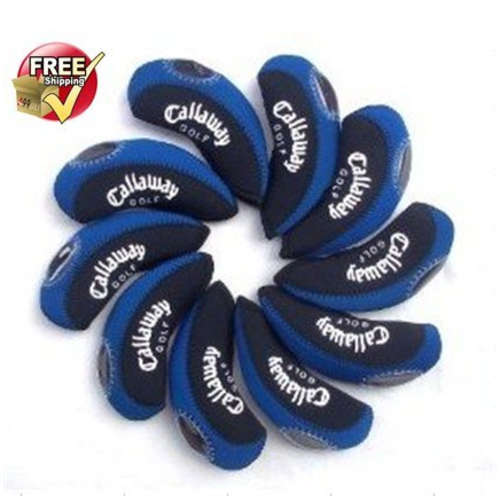 callaway golf head Covers 10 iron covers /set new II model(blk,blk/blue,blk/red)