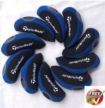 Taylormade Golf Iron Covers 10pcs/set Model II Black/Blue