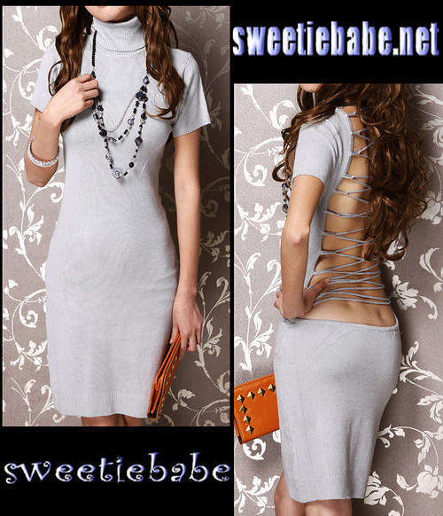 V26 Turtleneck Cocktail Clubwear Prom Dress Silver/Black/White/Purple S/M