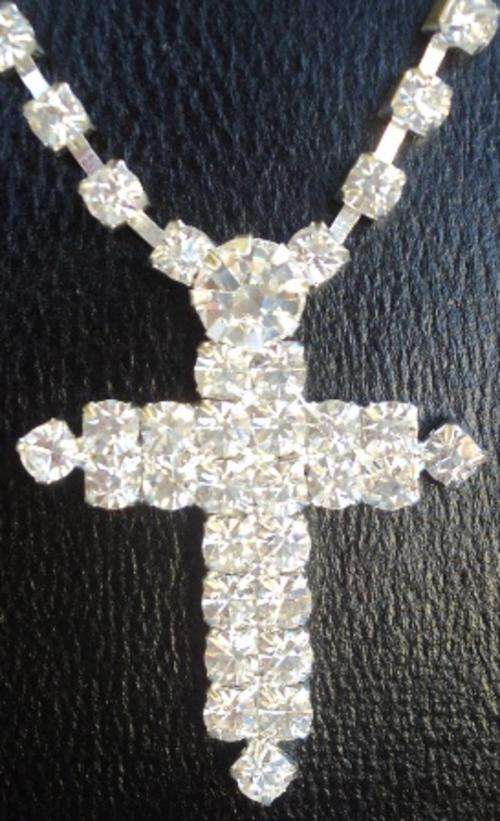 Classy Diamante Cross on Chain