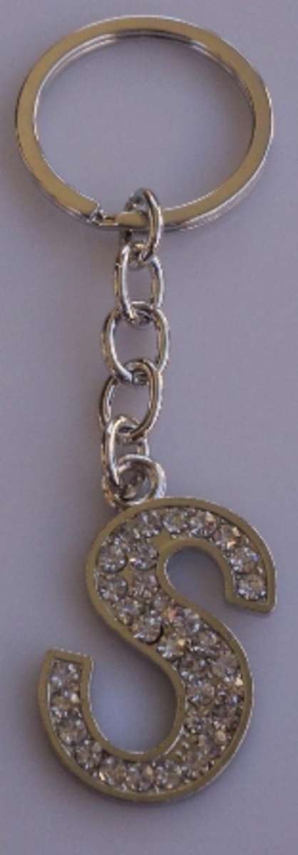 Initial "S" Diamante Keyring