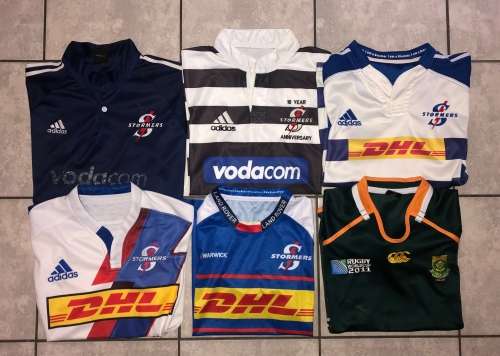 a Selection of Well Loved Stormers & Springbok Jerseys (price is for the lot)