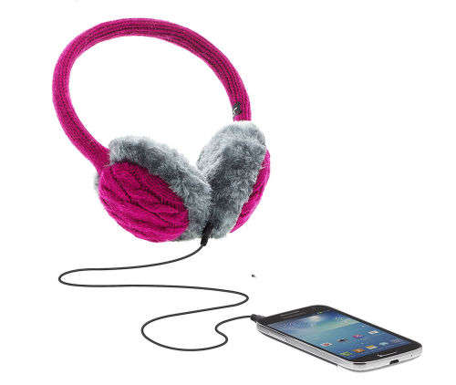 BRAND NEW KITSOUND CHUNKY KNIT AUDIO EARMUFFS PINK