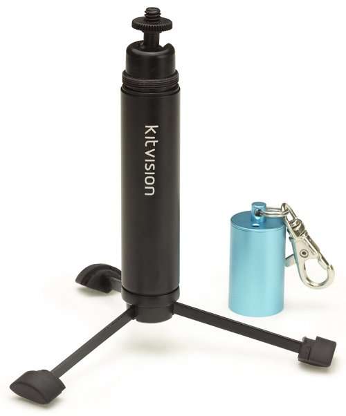 Kitvision Mini Pocket Tripod wth Smartphone Holder and Keyring Compatible with Smartphones, Cameras