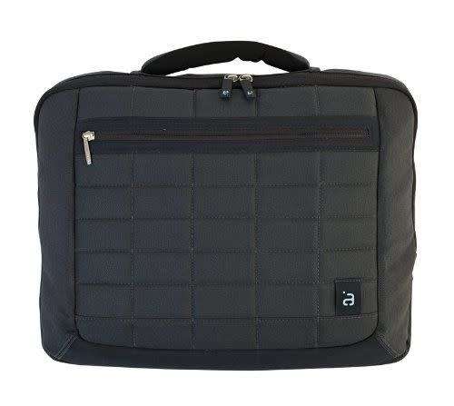 AVEC 15.4 Inch Quilted Checkpoint Friendly Messenger Laptop Bag and Case - Grey