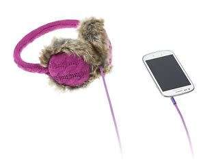 KITSOUND CHUNKY KNIT AUDIO EARMUFFS PURPLE