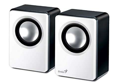 Genius SP-Q120 USB Powered Speakers - Black/White