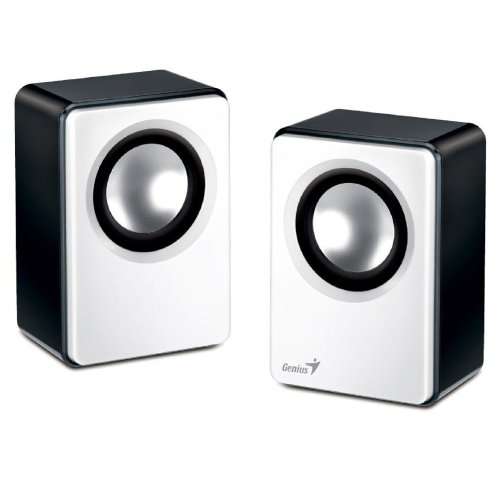 Genius SP-Q120 USB Powered Speakers - Black/White