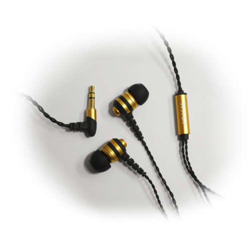 Fischer Audio Golden Wasp In-Ear Headphone with In-Line Multifunction Remote and Microphone