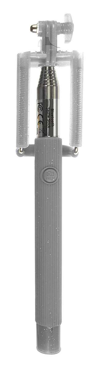 Trendz Universal Portable Extendable Bluetooth Glitter Selfie Stick Set with Props - Silver