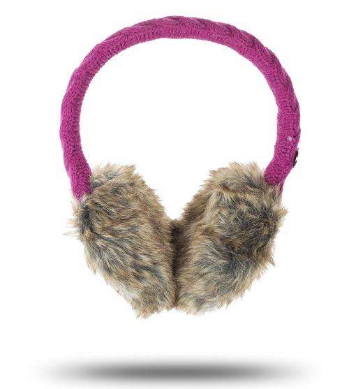 KITSOUND CHUNKY KNIT AUDIO EARMUFFS PURPLE