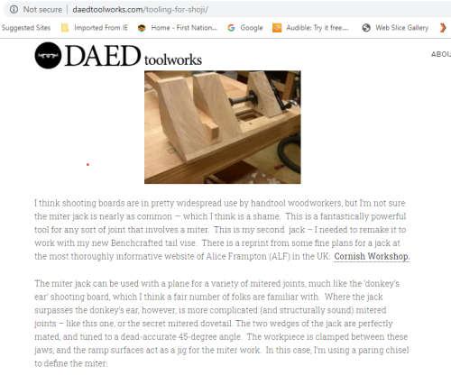 Vintage Miter Shooting Jack Woodworking tool