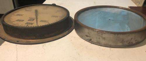 Two Vintage Steam Pressure Gauges