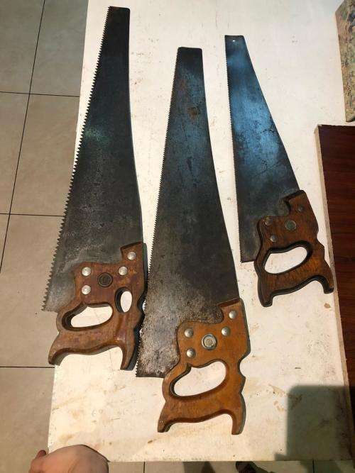 A Set of Three Disston Handsaws