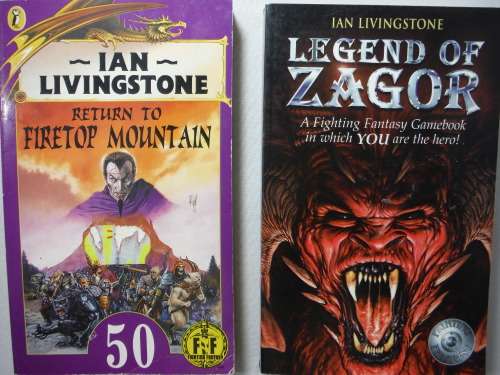 Two Ian Livingstone Fighting Fantasy Gamebooks
