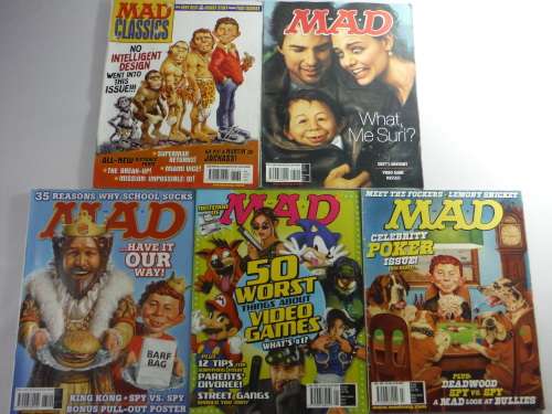 Lot of Five Mad Magazines
