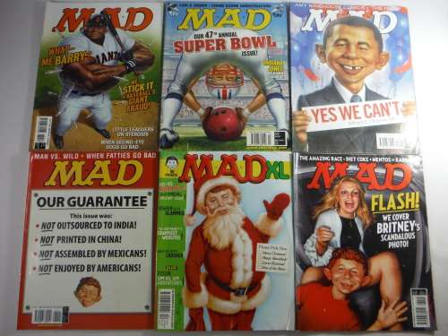 Lot of Six Mad Magazines