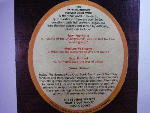 The Official Biggest Pub Quiz Book Ever