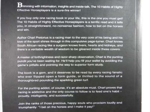 The Ten Habits of Highly Effective Horseplayers - Charl Pretorius