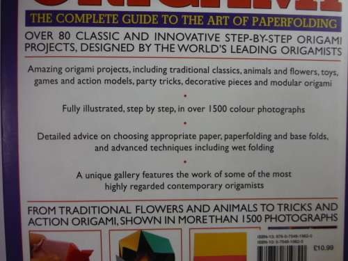 Origami : The Complete Guide to the Art of Paperfolding - Rick Beech