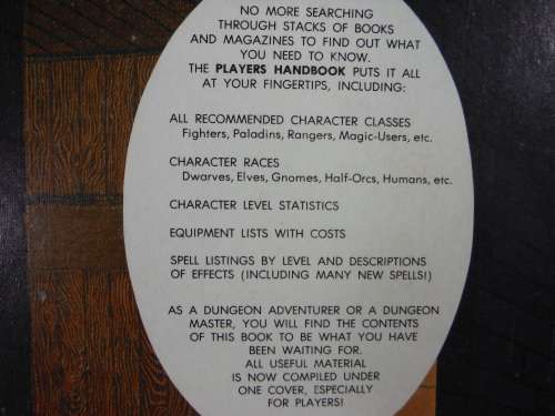 Advanced Dungeons & Dragons Players Handbook (1980) - Gary Gygax  A Rare Find!