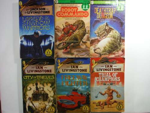 Bundle of Six Fighting Fantasy Game Books - Ian Livingstone and Steve Jackson