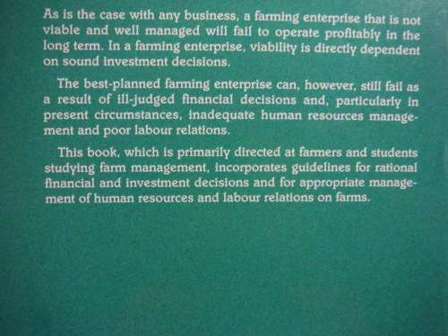 Farm Management - MJ Van Reenen - 1995