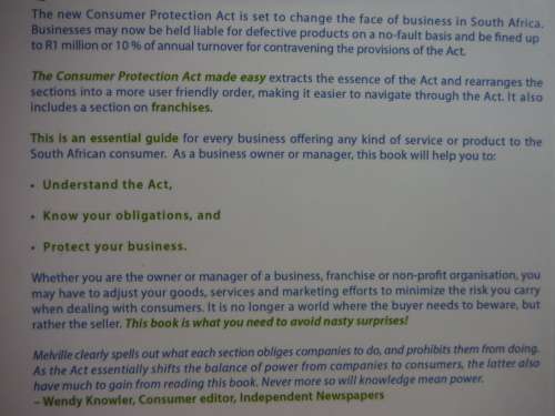 The Consumer Protection Act Made Easy - 2nd Edition - Adv N J Melville