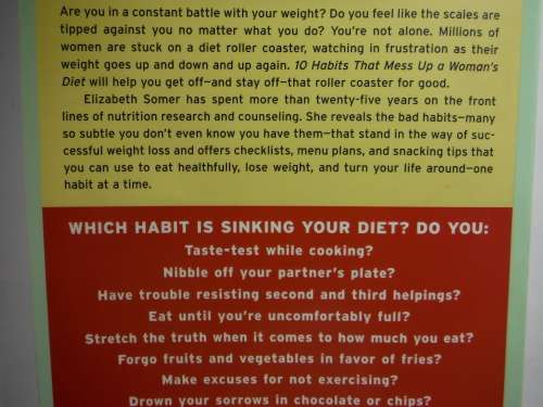 10 Habits That Mess Up a Woman`s Diet - Paperback - Elizabeth Somer, M.A., R.D.