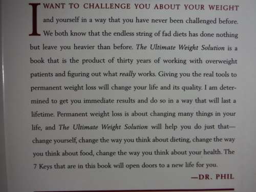 The Ultimate Weight Solution : The 7 Keys to Weight Loss Freedom - Dr Phil McGraw