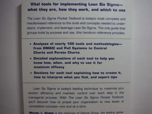 The Lean Six Sigma Pocket Toolbook - Michael L. George