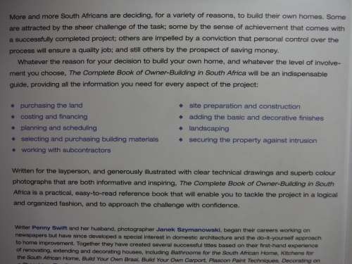 The Complete Book of Owner Building in South Africa - Penny Swift