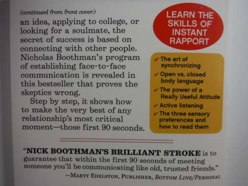 How to Make People Like You in 90 Seconds - Nicholas Boothman