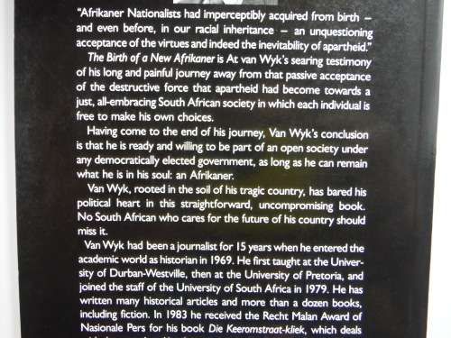 The Birth of a New Afrikaner - At van Wyk - 1991
