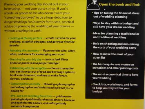 Budget Weddings for Dummies - Softcover - Meg Schneider