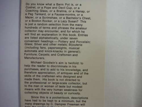 The Country Life Pocket Dictionary of Collector`s Terms - Michael Goodwin - 1967