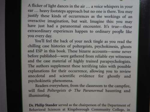 Poltergeists and the Paranormal - Dr. Philip Stander