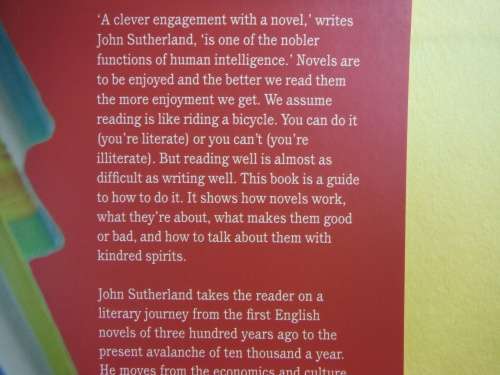 How to Read a Novel : A User`s Guide - John Sutherland
