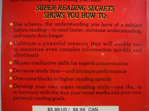 Super Reading Secrets : How to Read One Page in Three Seconds - Howard Stephen Berg
