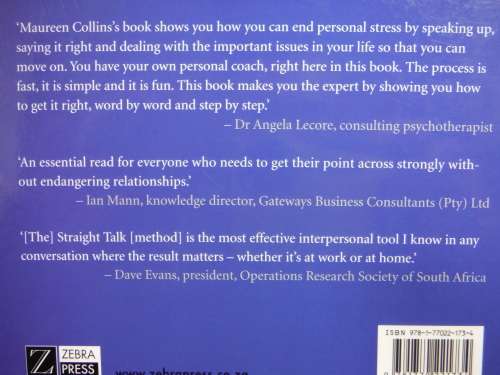 Straight Talk : How to Manange Conversations that Scare You - Maureen Collins